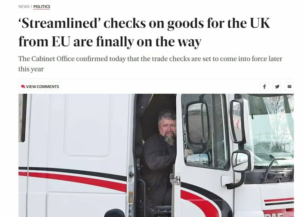 ‘Streamlined’ checks on goods for the UK from EU are finally on the way ...